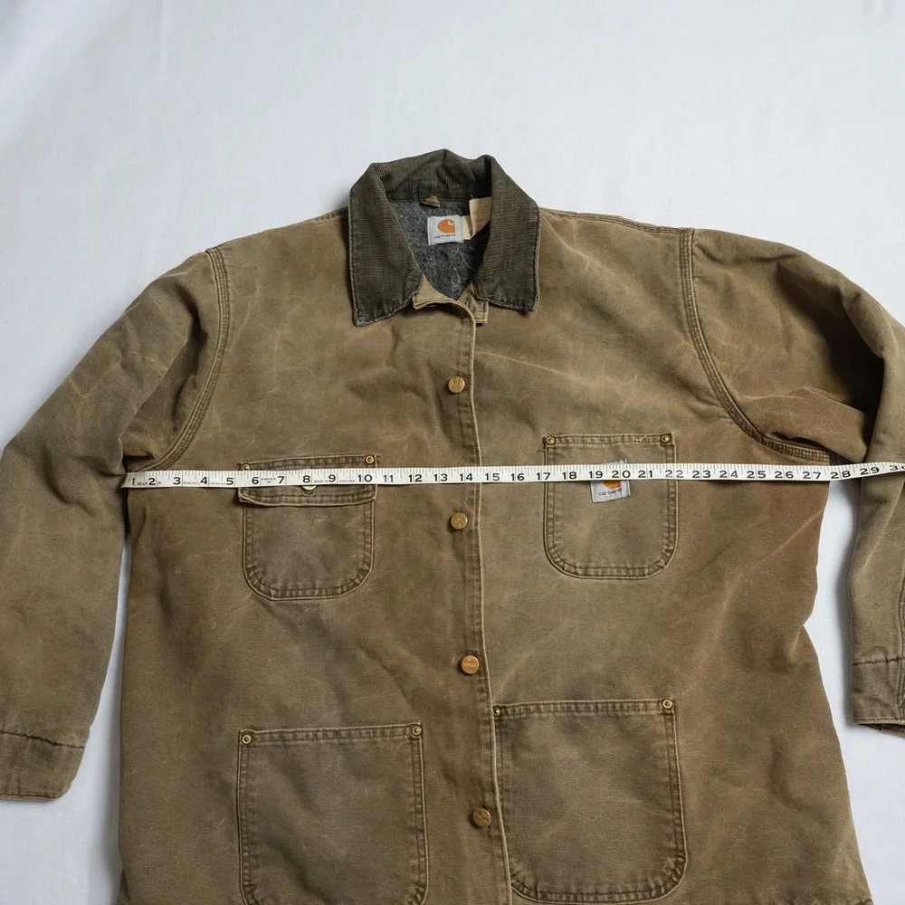 Vintage Carhartt Blanket-lined Chore Coat, Weathered CB1082, Men’s‎ XL, Brown